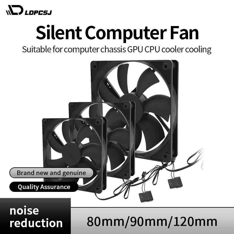 Gpu Cooler - Ventilador de ordenador silencioso de 80mm,