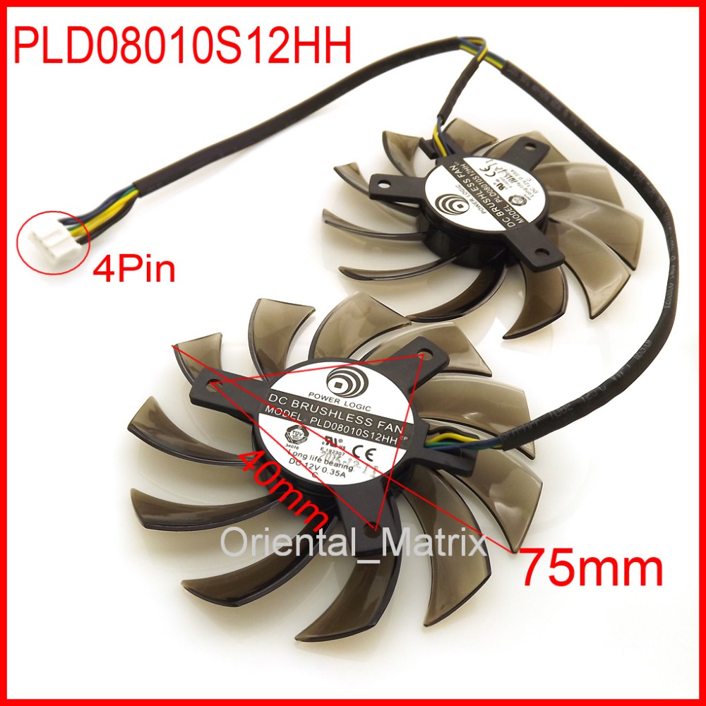Air Cooler Cpu - PLD08010S12HH 75mm 12V 0.35A para MSI