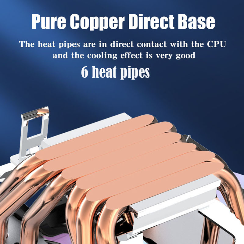 Enfriador de CPU de 6 tubos de - Air Cooler Cpu reseña y precio